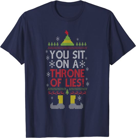 You Sit On A Throne Of Lies Christmas Fake Santa T-Shirt