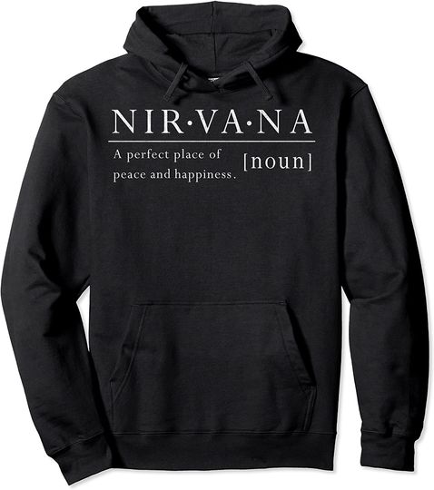 Nirvana White Ink Defintion Pullover Hoodie