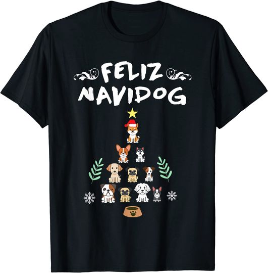 Christmas Matching Family X-Mas Pet Dog Feliz Navidog T-Shirt
