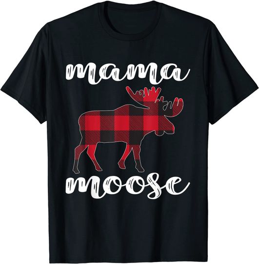Mama Moose Matching Family Christmas Clothes Plaid Pajama T-Shirt