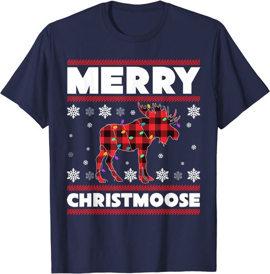Merry Christmoose Christmas Moose Lover Xmas Holiday Gift T-Shirt
