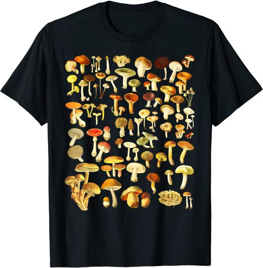 Vintage Types of Mushroom T-Shirt