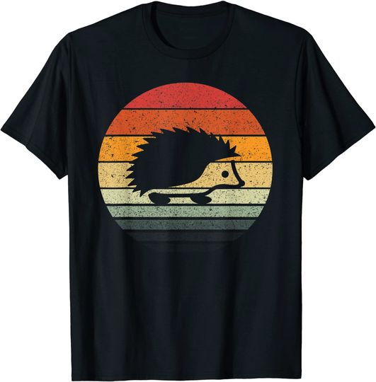 Vintage Retro Sunset Hedgehog T-Shirt