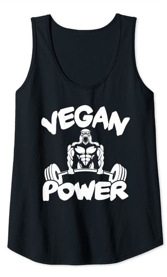 Gym Motivation Bodybuilder Vegan Plant Power Lifting Tank Top