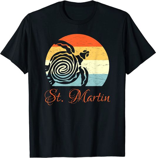 St. Martin Caribbean Vintage Throwback Vacation T-Shirt