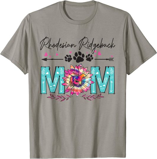 Rhodesian Ridgeback Mom Sunflower - Dog Lover T-Shirt