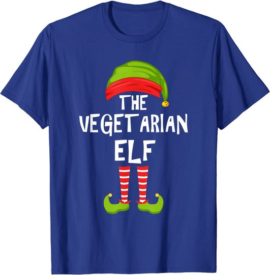 Vegetarian Elf Matching Family Christmas Party Pajama Group T-Shirt