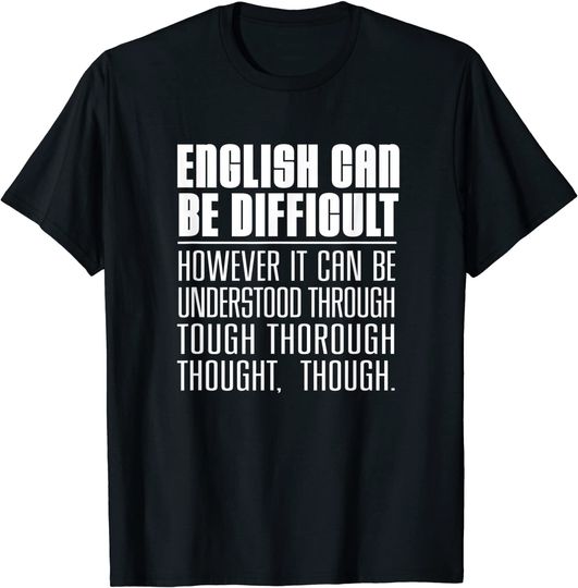 Bookworm Language / Grammar Geek Gifts: English Teacher T-Shirt