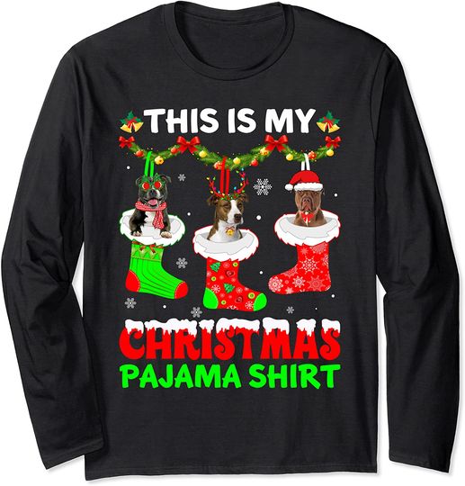 This Is My Christmas Pajama Pitbull Long Sleeve