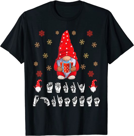 Asl Merry Christmas American Sign Language T-Shirt