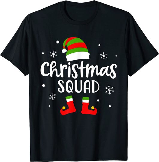 Christmas Squad Elf Matching Family Pajama T-Shirt