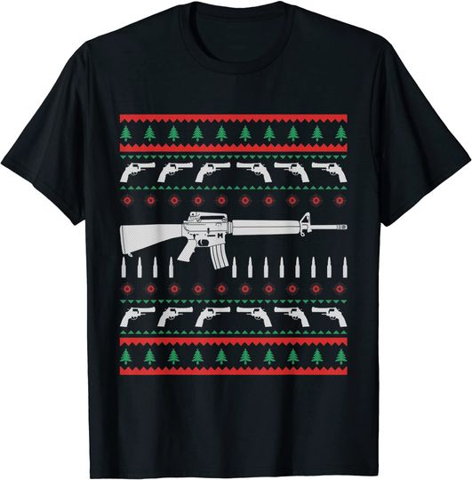 I Want Guns For Christmas Ugly Christmas T-Shirt