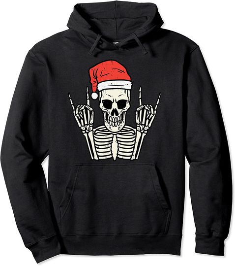 Skeleton Santa Christmas Hoodie