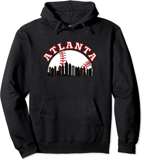 Atlanta Baseball Cityscape ATL Skyline Hoodie
