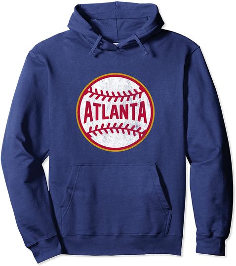 Atlanta Baseball Stitches Pullover Hoodie