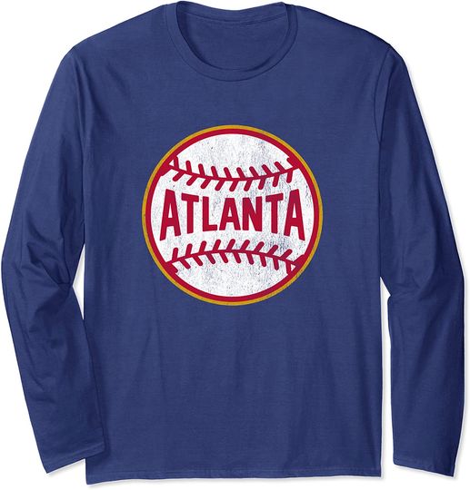 Atlanta Baseball Stitches Long Sleeve