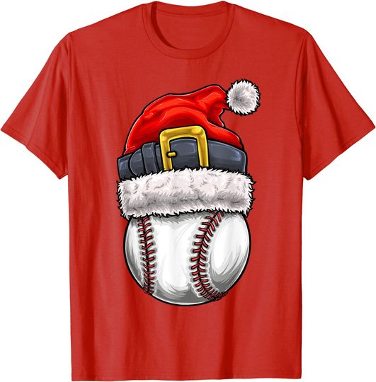 Baseball Christmas Baseball Player T-Shirt