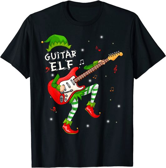 I'm The Guitar Lover Elf Matching Family Christmas T-Shirt