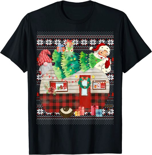 Vintage Santa Matching Family Group Ugly Christmas Camper T-Shirt