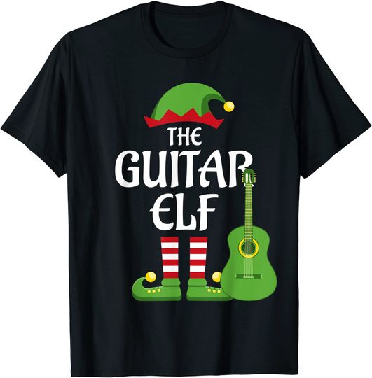 Guitar Elf Family Matching Group Christmas T-Shirt