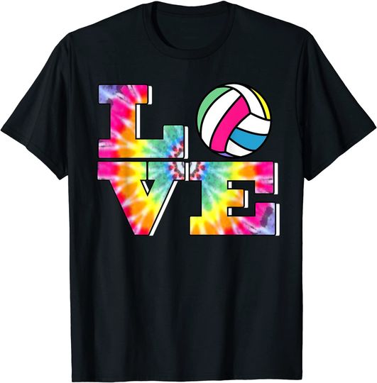 Volleyball Tie Dye Love Colorful For Teenagers T-Shirt