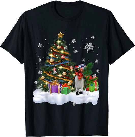 Christmas Penguin Lights T-Shirt
