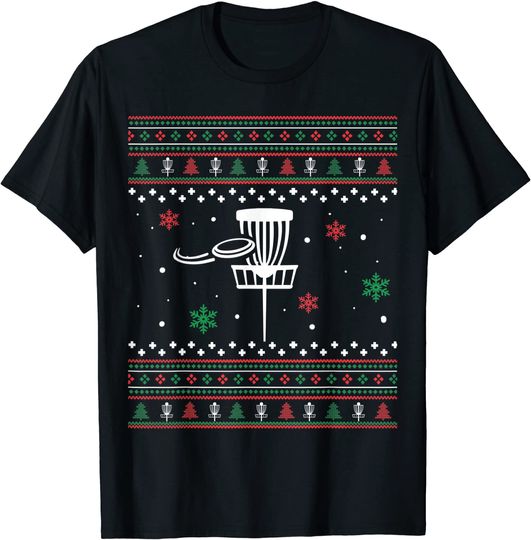Disc Golf Ugly Christmas Pajama Xmas T-Shirt