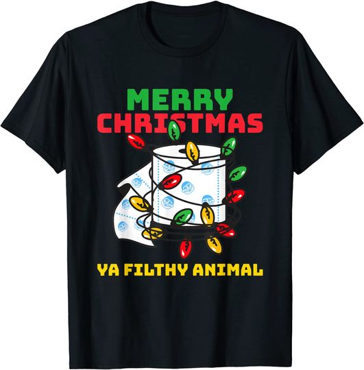 Merry Christmas Animal Filthy Ya Toilet Paper Funny T-Shirt