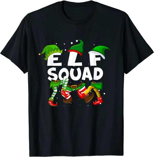 Elf Squad Funny Elves Christmas Matching Family Gifts T-Shirt