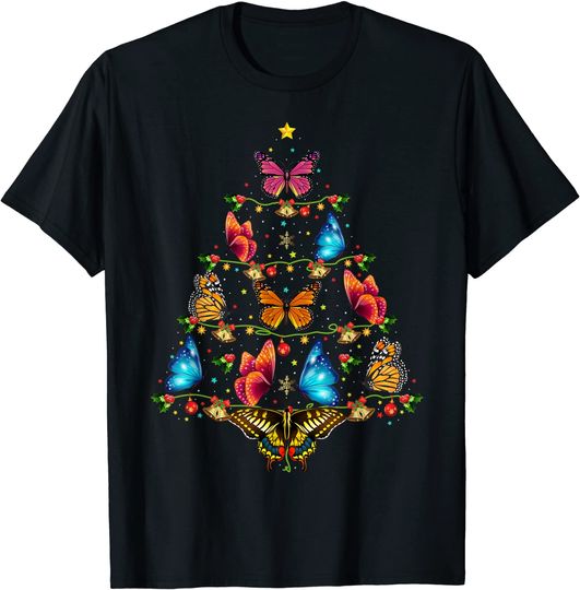 Butterfly Christmas Tree T-Shirt