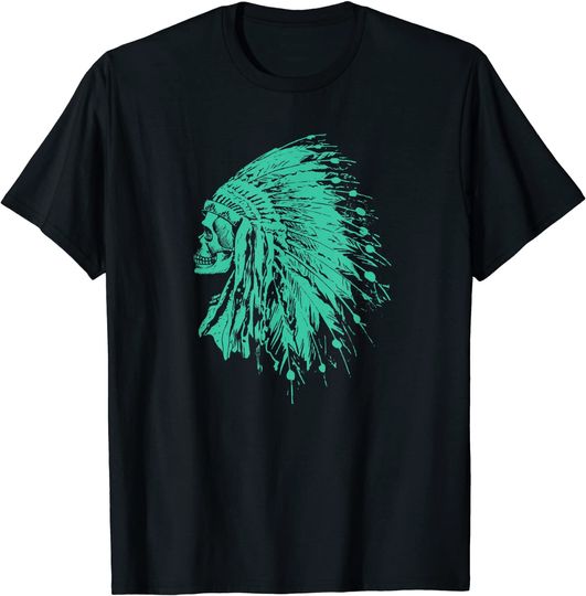 Headdress Skull Native American Pride T-Shirt