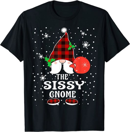 Sissy Gnome Buffalo Plaid Matching Family Christmas T-Shirt
