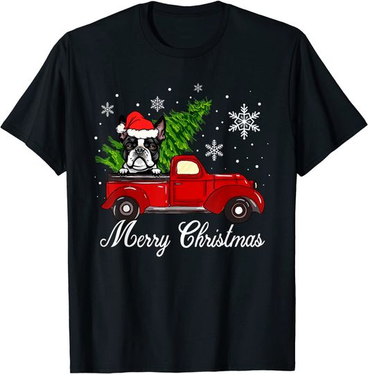 Boston Terrier Christmas T-Shirt