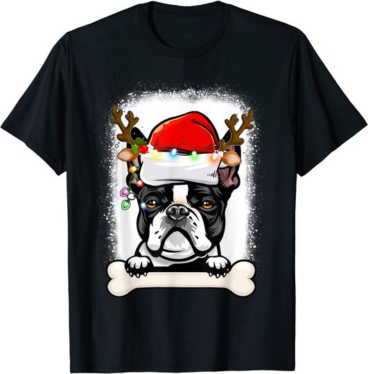Boston Terrier Christmas T-Shirt