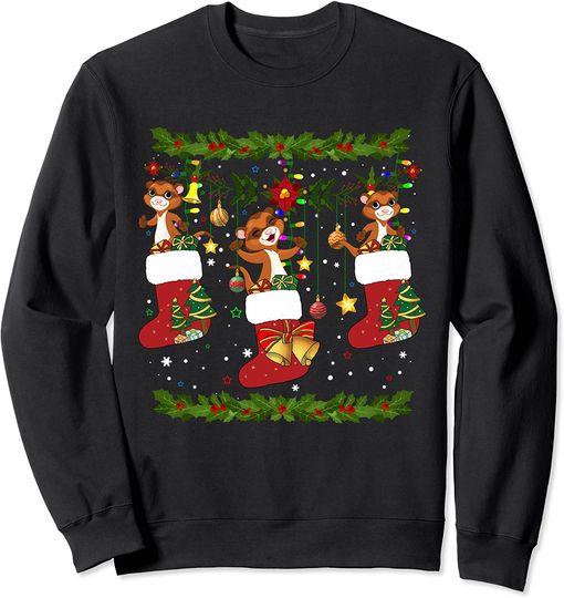 Ferret Christmas Sweatshirt