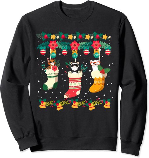 Ferret Christmas Sweatshirt