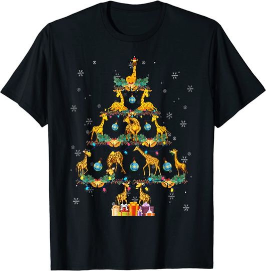 Giraffe Christmas T-Shirt