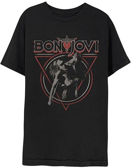 Bon Jovi Men's Triangle Overlap T Shirt