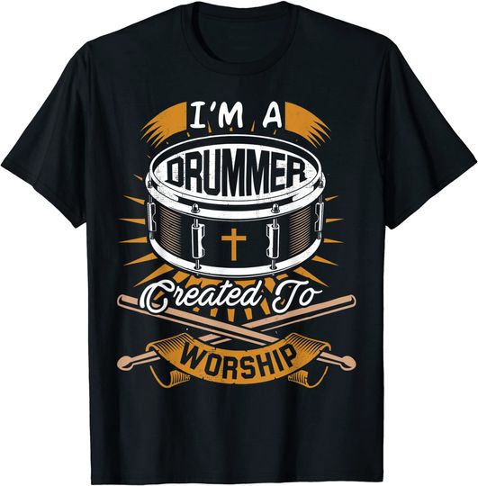 Christian Drummer Who Rock God T-Shirt