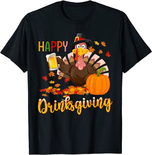 Happy Drinksgiving Thanksgiving Turkey Beer Lover T-Shirt