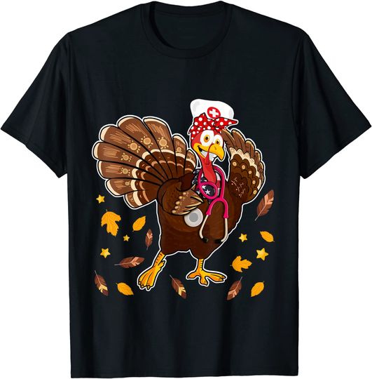 Thanksgiving Nurse Turkey T-Shirt