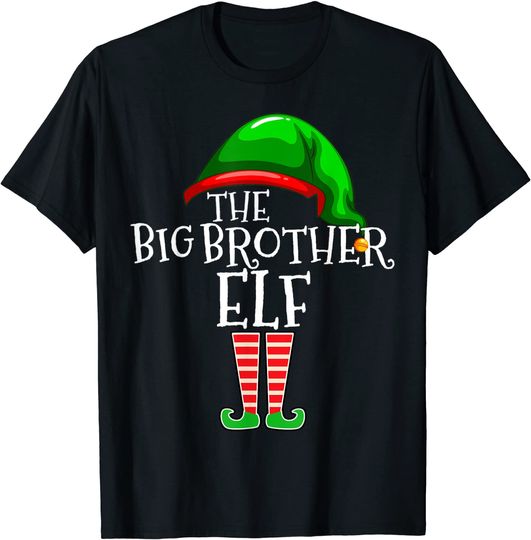 Big Bro' Brother Elf Group Matching Family Christmas Gift T-Shirt