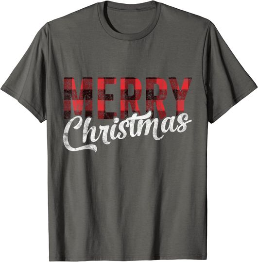 Merry Christmas Gift Family Xmas Red Buffalo T-Shirt