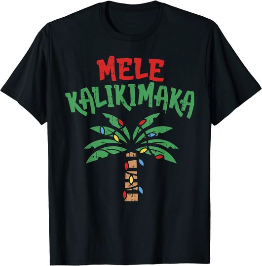 Mele Kalikimaka Palm Tree Shirt Hawaiian Christmas In July T-Shirt