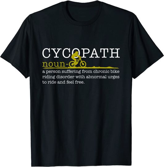 Mens Cycopath T-Shirt Mountain Bike Funny MTB Biker Biking Gift