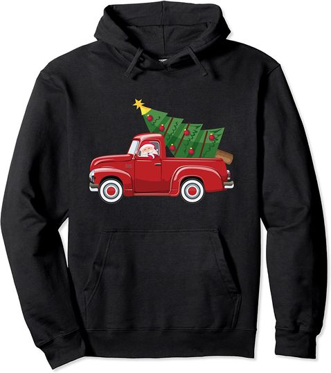 Vintage Wagon Christmas Tree On Car Xmas Vacation Pullover Hoodie