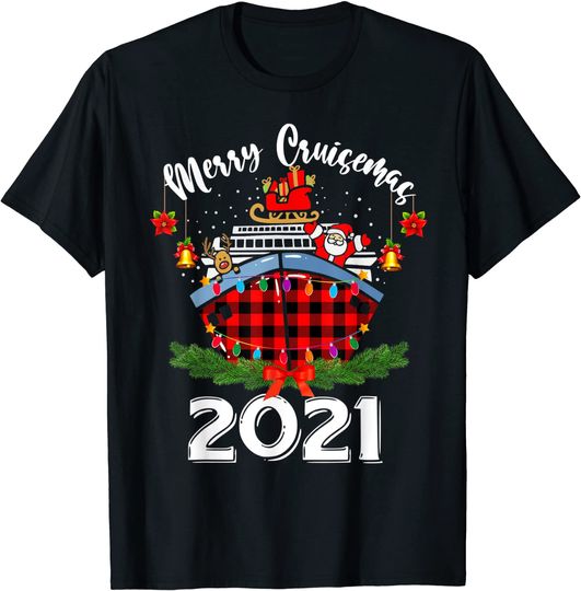 Merry Cruisemas Red Plaid Cruise Ship Family Christmas T-Shirt