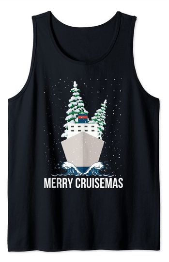 Merry Cruisemas Christmas Cruise Caribbean Bahamas Tank Top