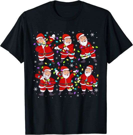 Santa Claus Dancing Xmas Lights Santa Dance T-Shirt