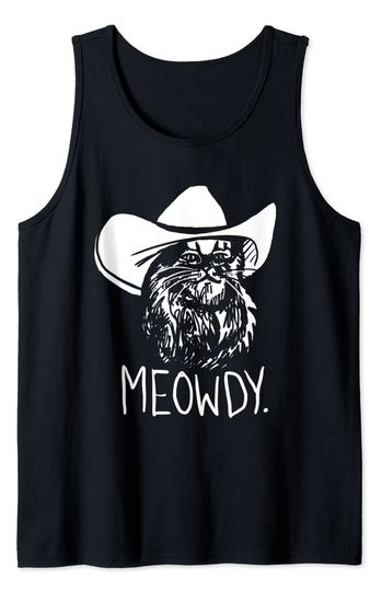 Meowdy Texas Cat Meme Tank Top